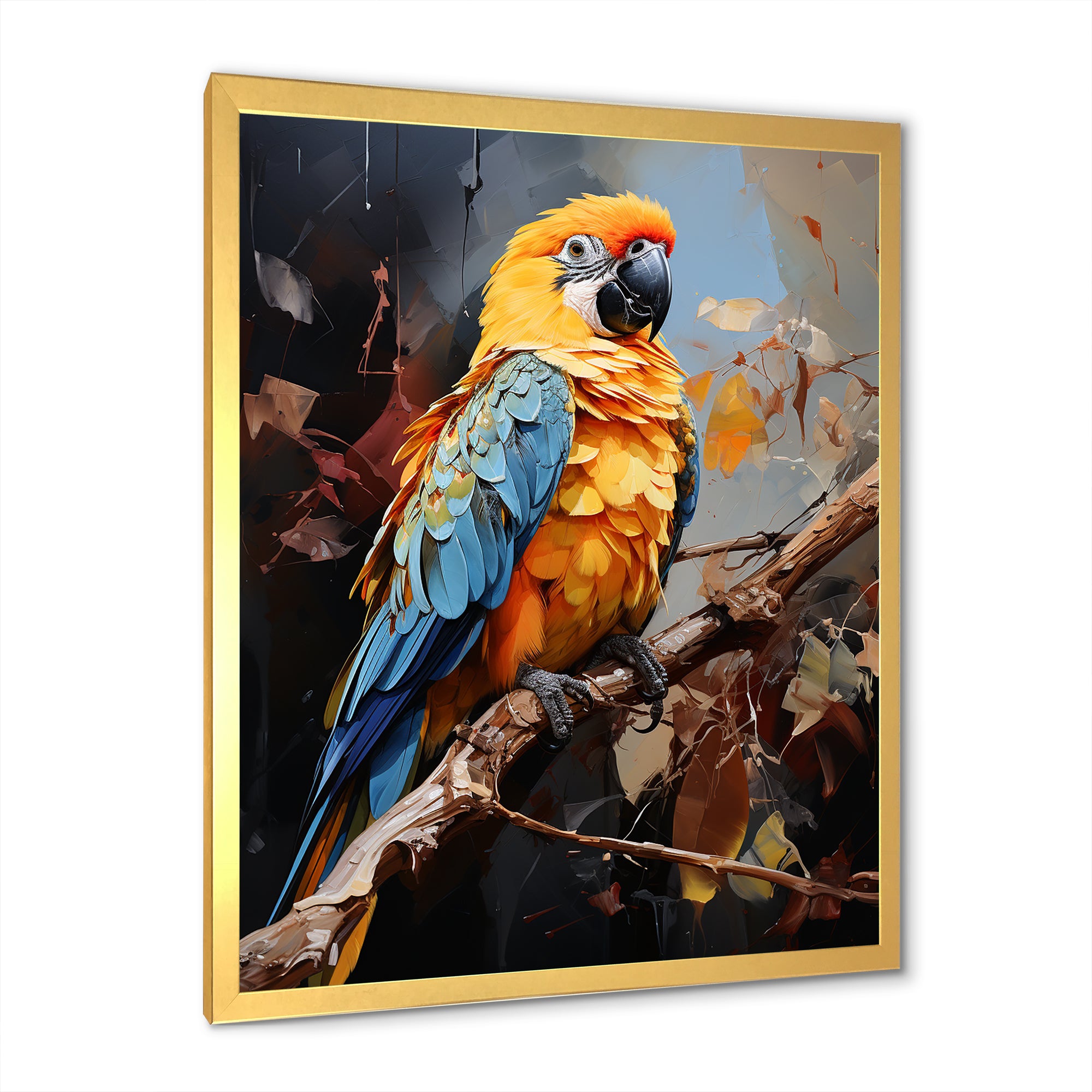 Blue And Yellow Golden Guardians - Parrot Wall Art Prints