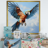 Parrots Harmony In Flight Elegance - Blue Parrot Wall Art