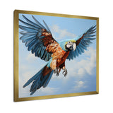 Parrots Harmony In Flight Elegance - Blue Parrot Wall Art