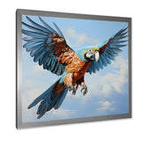 Parrots Harmony In Flight Elegance - Blue Parrot Wall Art