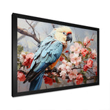 Blue Parrots Exotic Feathered Grace - Parrot Home Decor Art