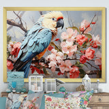 Blue Parrots Exotic Feathered Grace - Parrot Home Decor Art