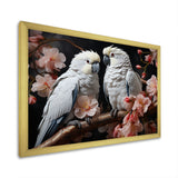 White Parrots Jungle Harmonics - Parrot Bedroom Wall Art