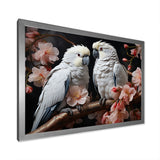 White Parrots Jungle Harmonics - Parrot Bedroom Wall Art