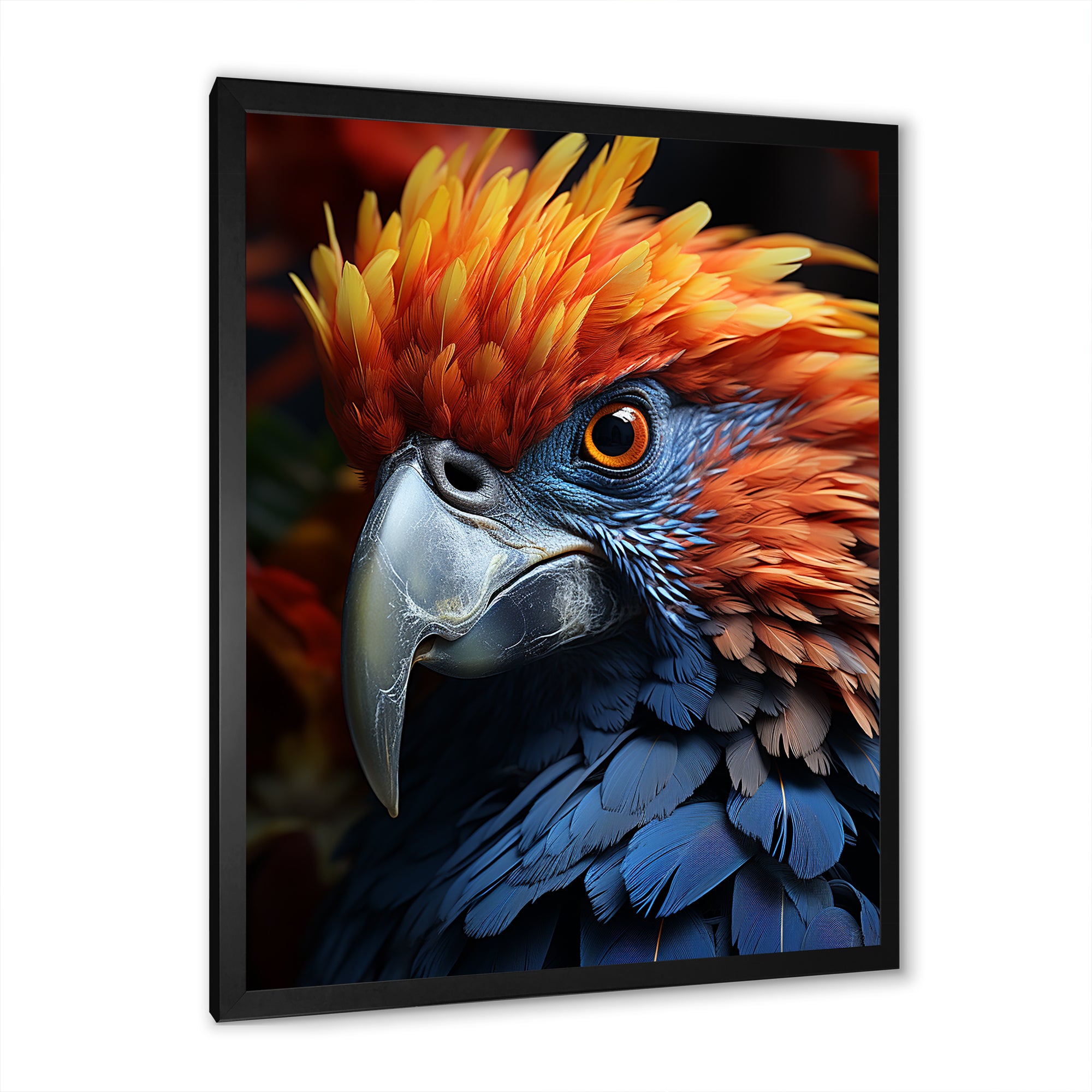 Yellow And Blue Parrots Radiant Plumage Sunset - Parrot Large Canvas Wall Art