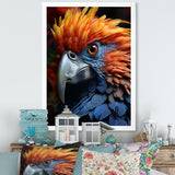 Yellow And Blue Parrots Radiant Plumage Sunset - Parrot Large Canvas Wall Art