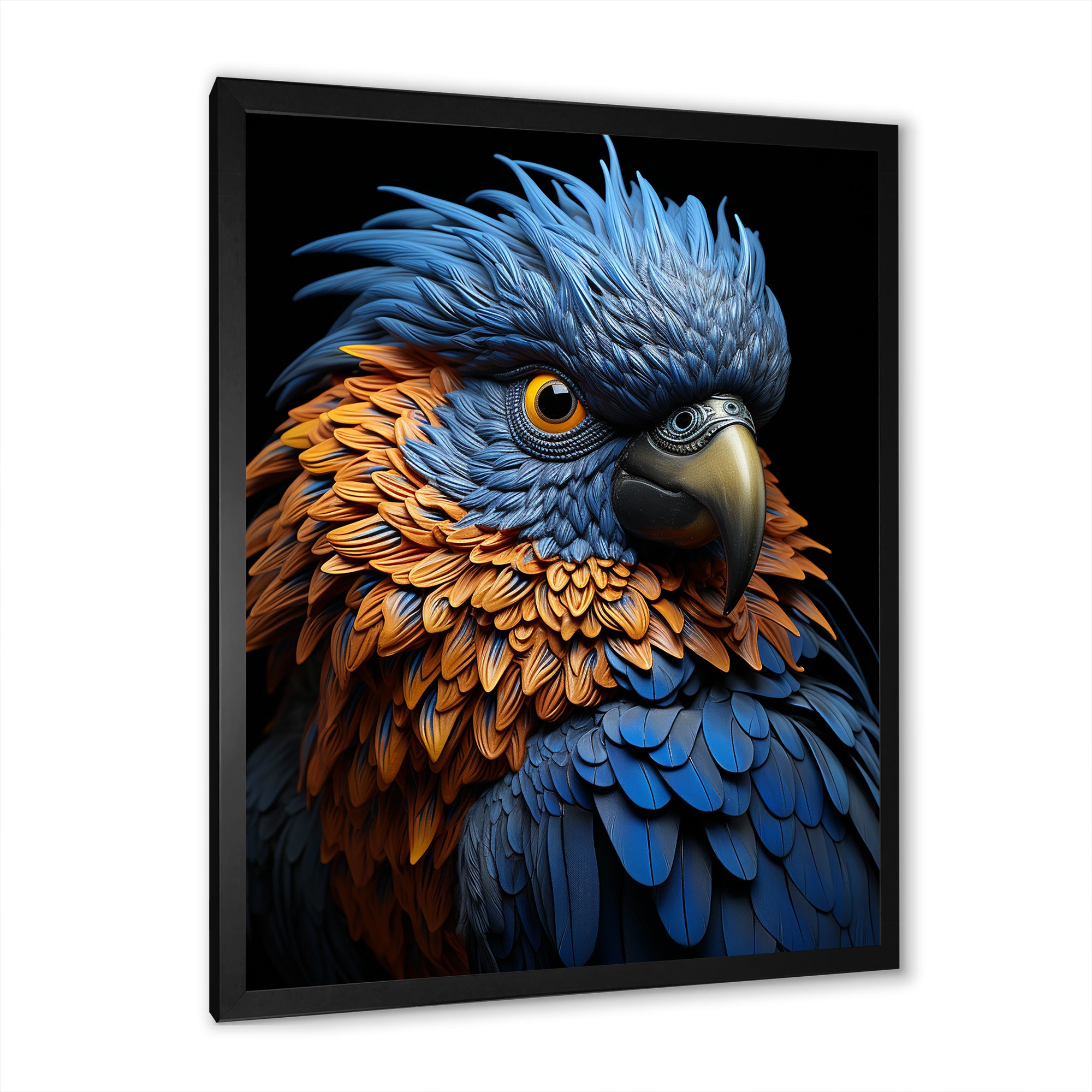 Blue And Yellow Mystical Plumage Tropical Rhapsody - Parrot Home Decor Art
