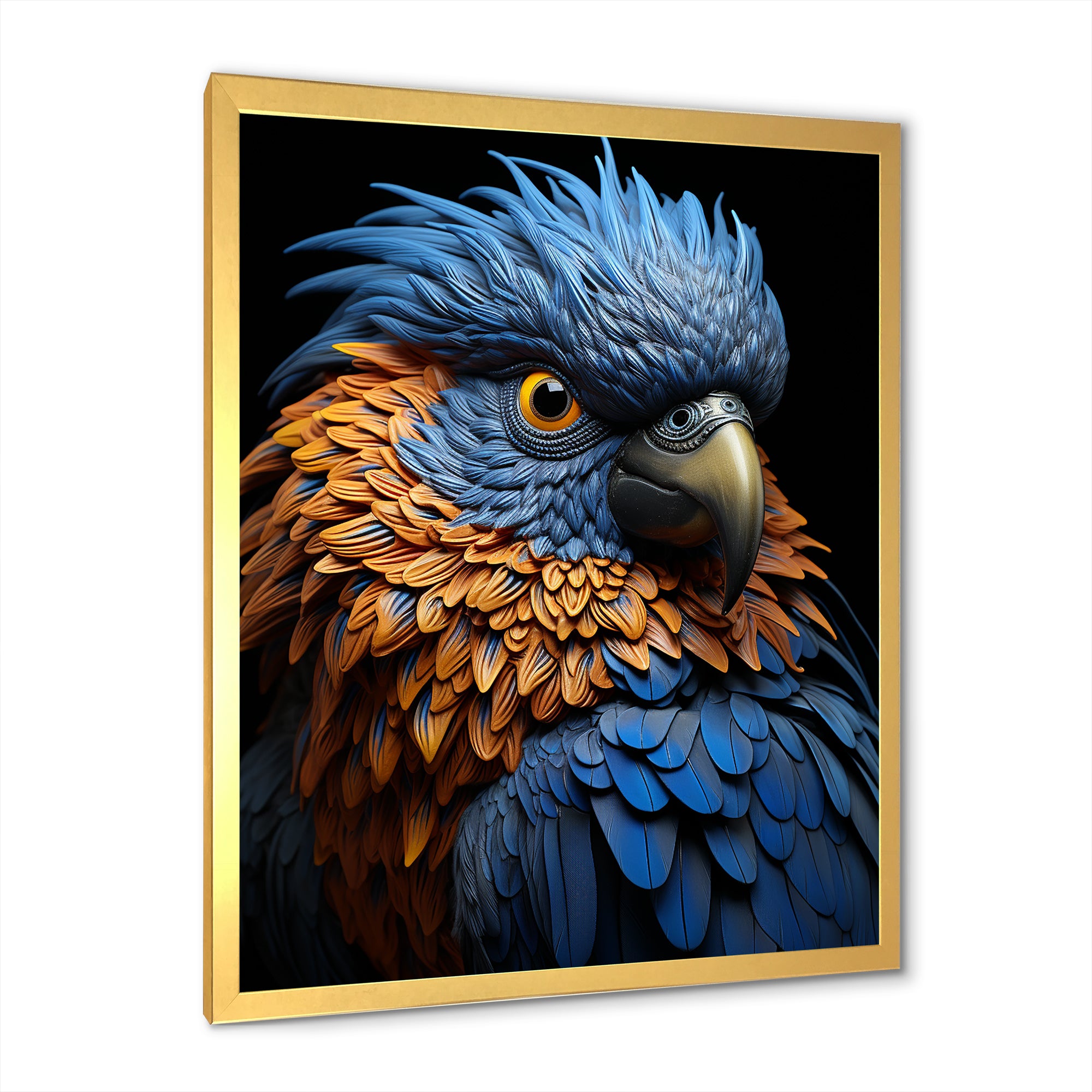 Blue And Yellow Mystical Plumage Tropical Rhapsody - Parrot Home Decor Art