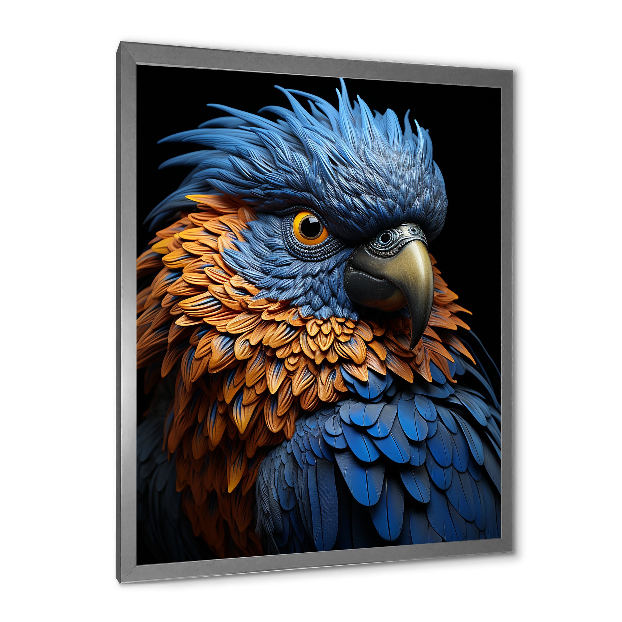 Blue And Yellow Mystical Plumage Tropical Rhapsody - Parrot Home Decor Art