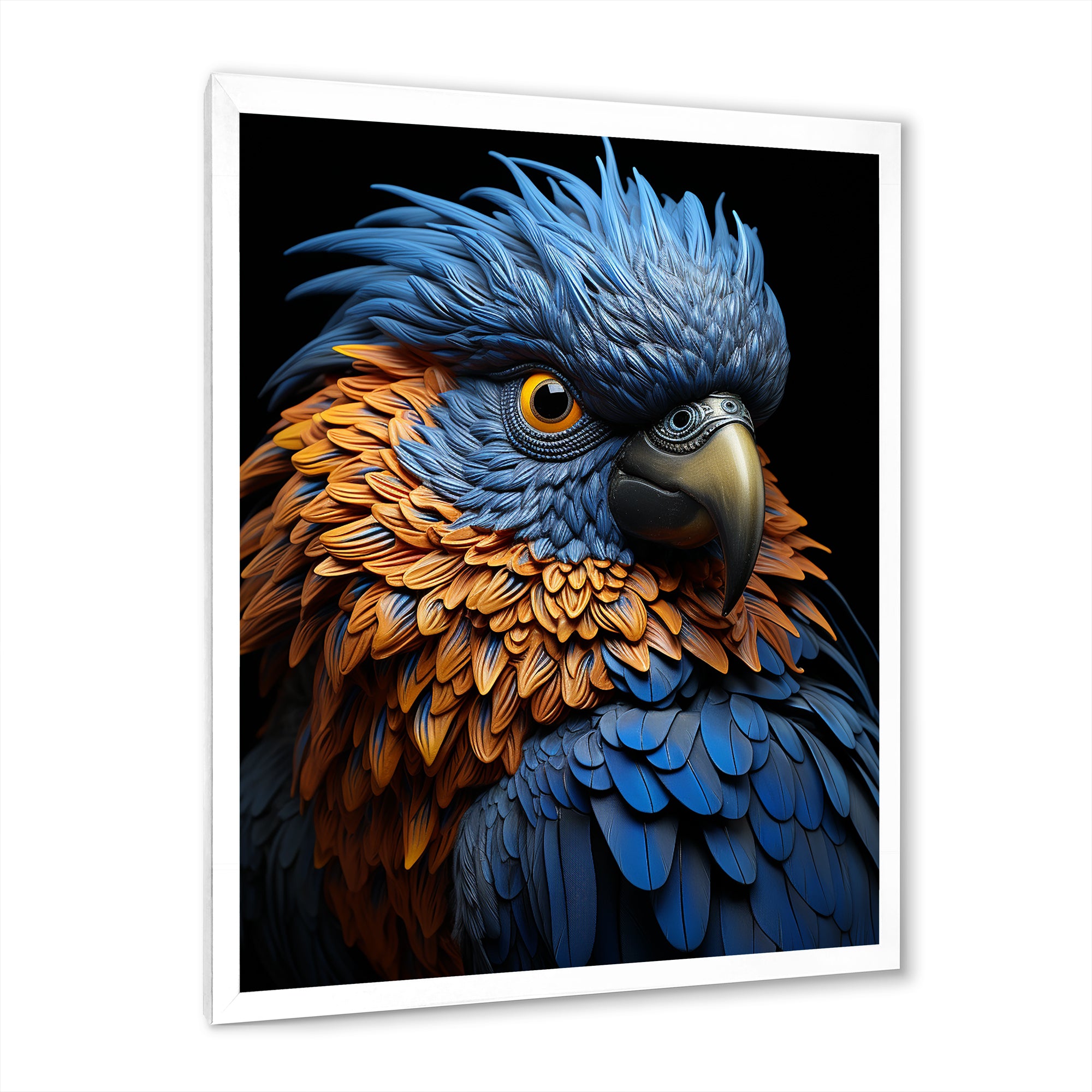 Blue And Yellow Mystical Plumage Tropical Rhapsody - Parrot Home Decor Art