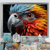Red And Yellow Mystical Plumage Tropical Rhapsody - Parrot Bedroom Wall Art