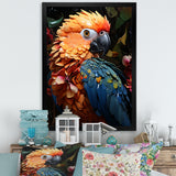 Blue And Orange Vibrant Parrot Paradox - Parrot Canvas Wall Art