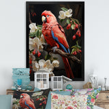 Red Parrot S Lively Radiance - Red Parrot Wall Art