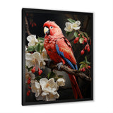 Red Parrot S Lively Radiance - Red Parrot Wall Art