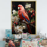 Red Parrot S Lively Radiance - Red Parrot Wall Art
