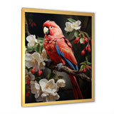 Red Parrot S Lively Radiance - Red Parrot Wall Art