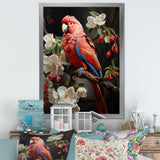 Red Parrot S Lively Radiance - Red Parrot Wall Art