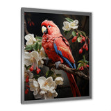 Red Parrot S Lively Radiance - Red Parrot Wall Art