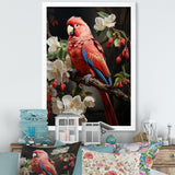Red Parrot S Lively Radiance - Red Parrot Wall Art