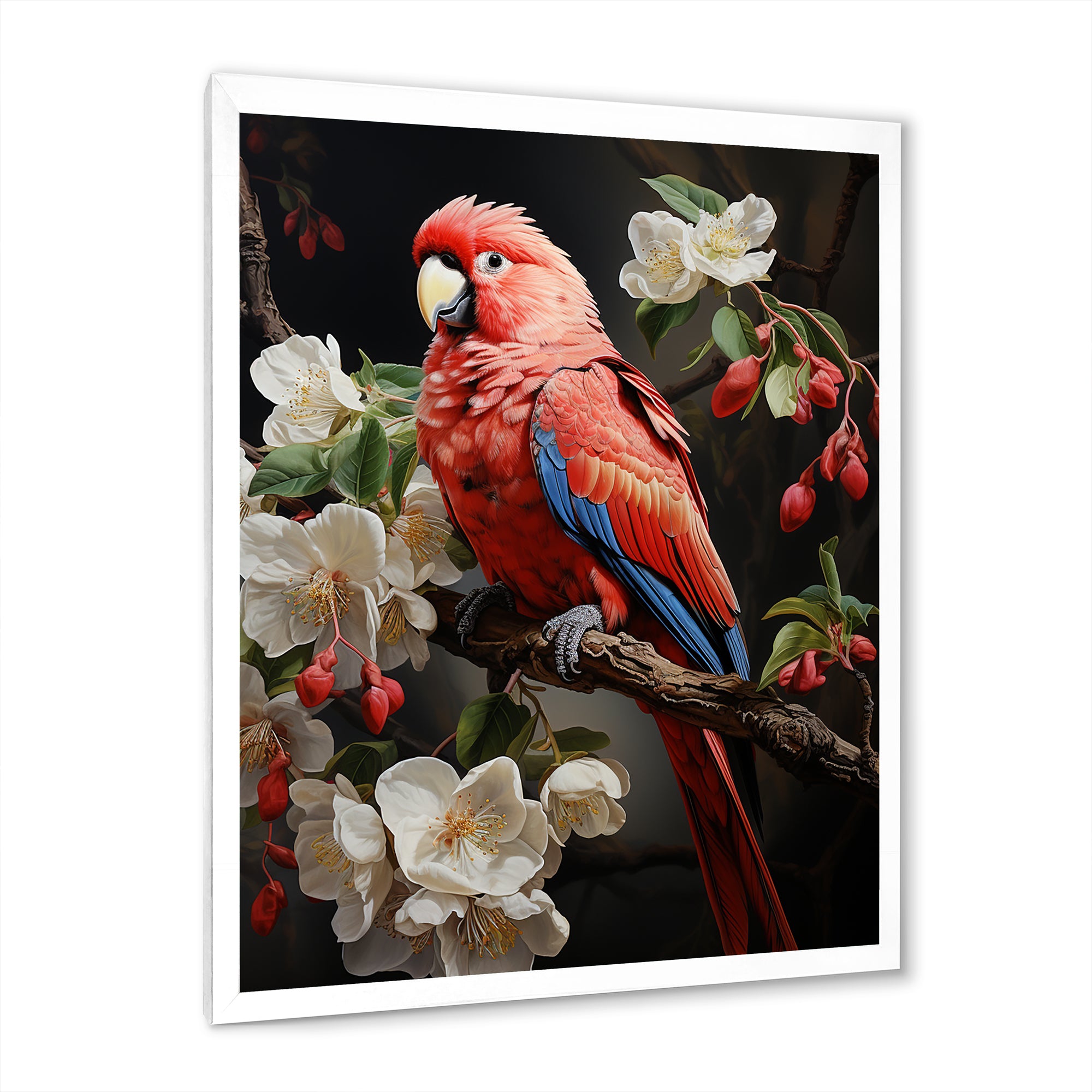 Red Parrot S Lively Radiance - Red Parrot Wall Art