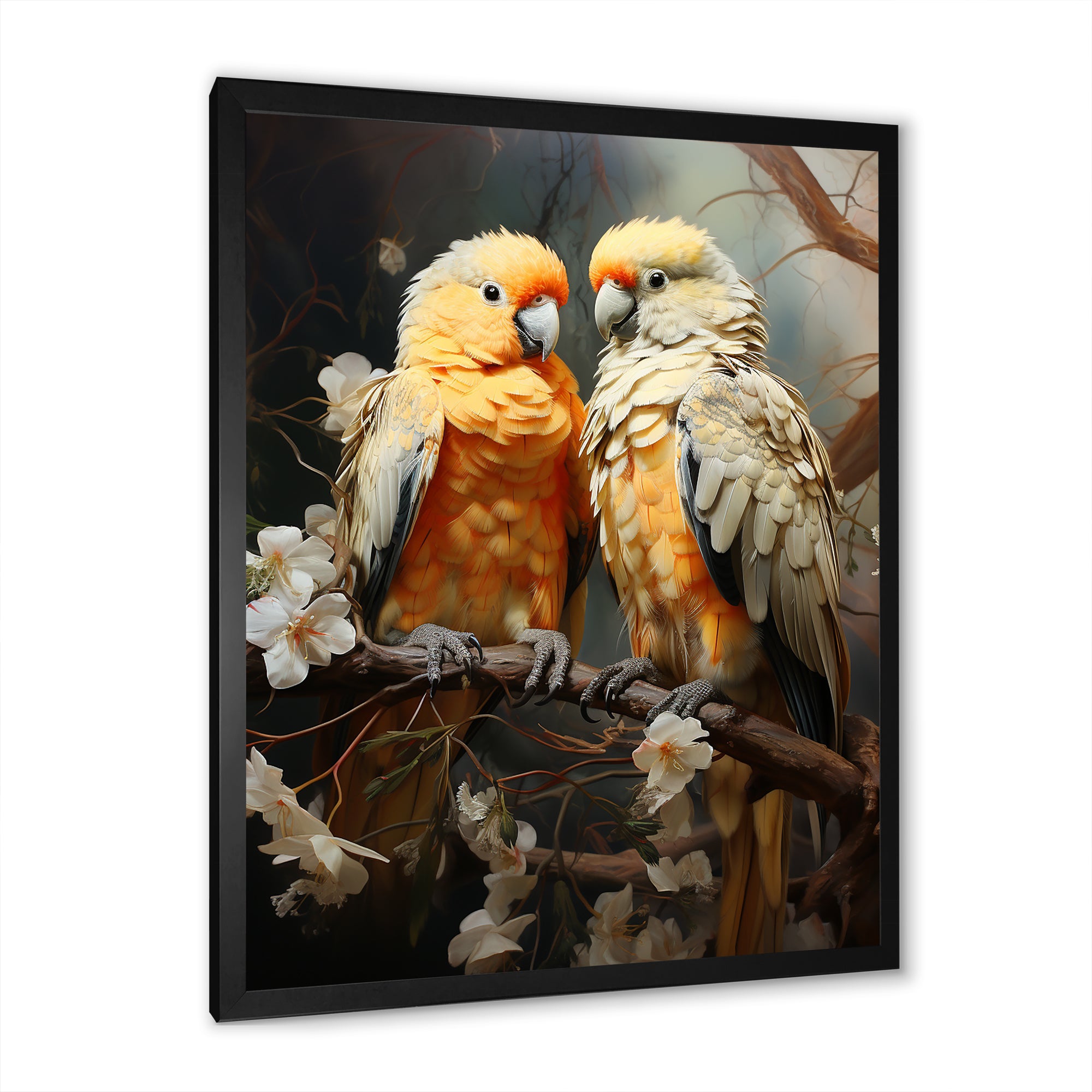 Yellow And Beige Parrot S Lively Radiance - Parrot Home Decor Art