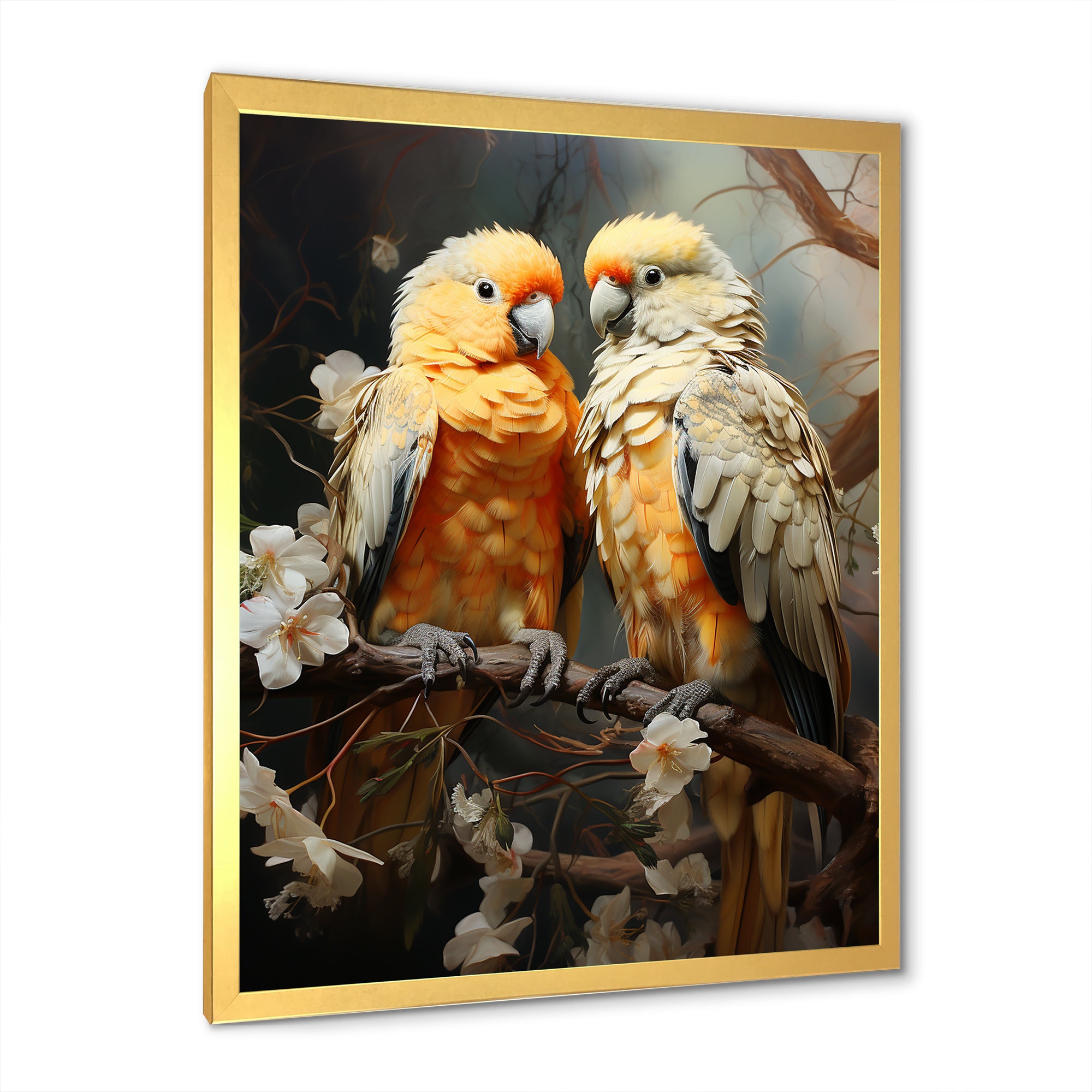 Yellow And Beige Parrot S Lively Radiance - Parrot Home Decor Art