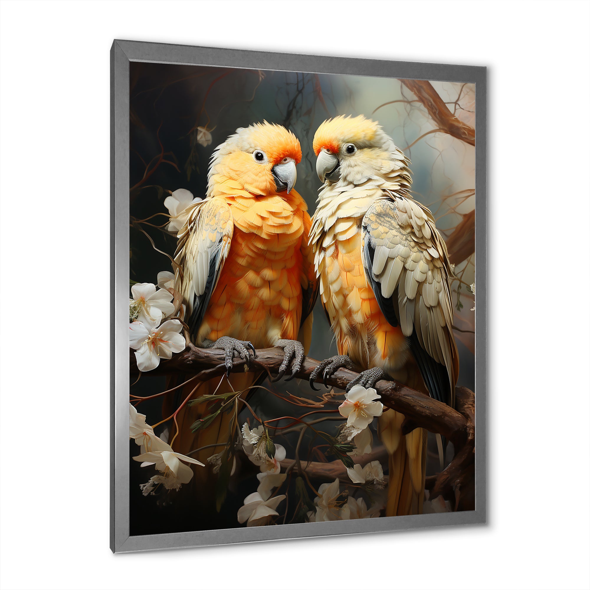 Yellow And Beige Parrot S Lively Radiance - Parrot Home Decor Art