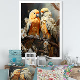 Yellow And Beige Parrot S Lively Radiance - Parrot Home Decor Art