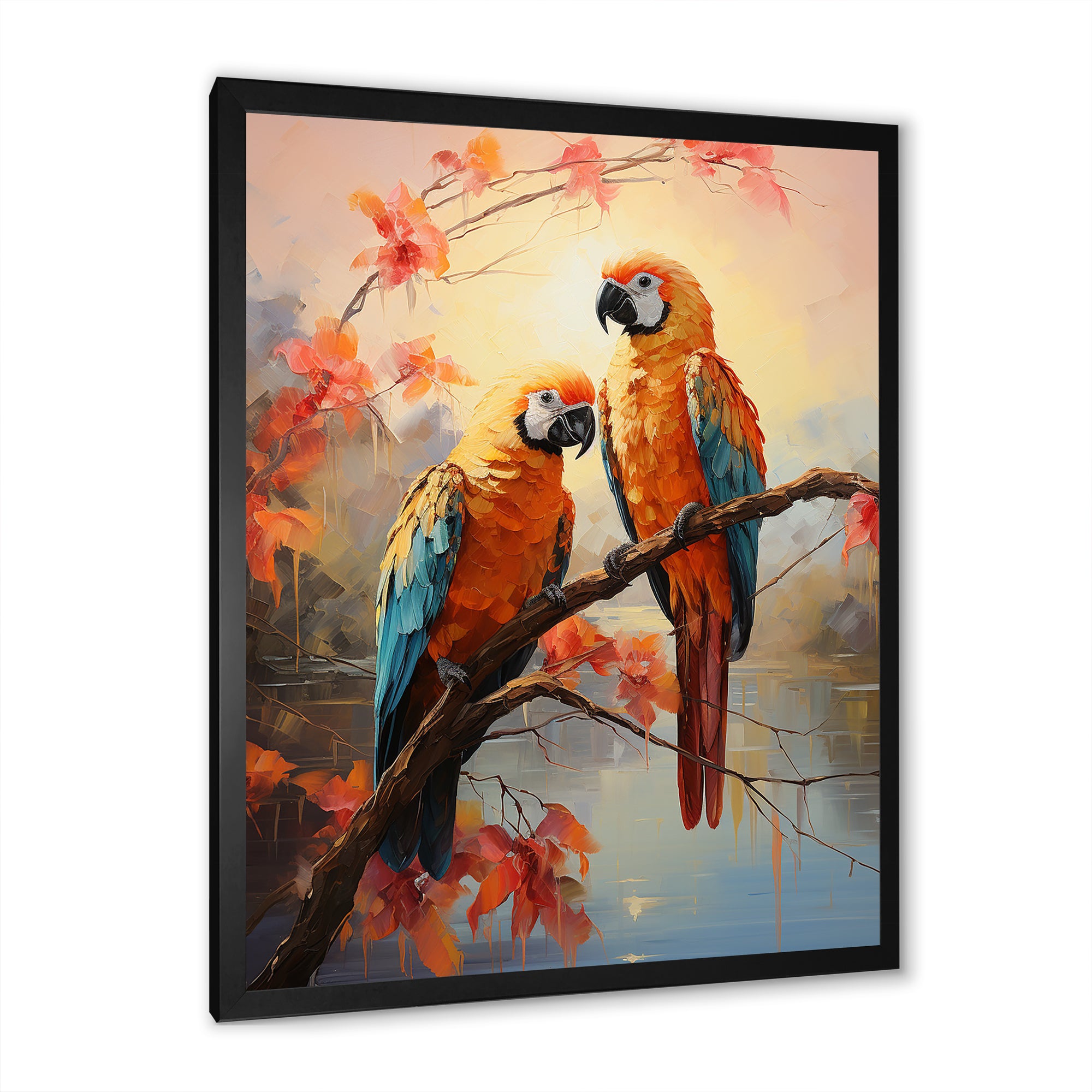 Parrots Sunset Serenade - Parrot Wall Decor