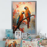 Parrots Sunset Serenade - Parrot Wall Decor