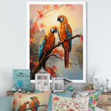 Parrots Sunset Serenade - Parrot Wall Decor
