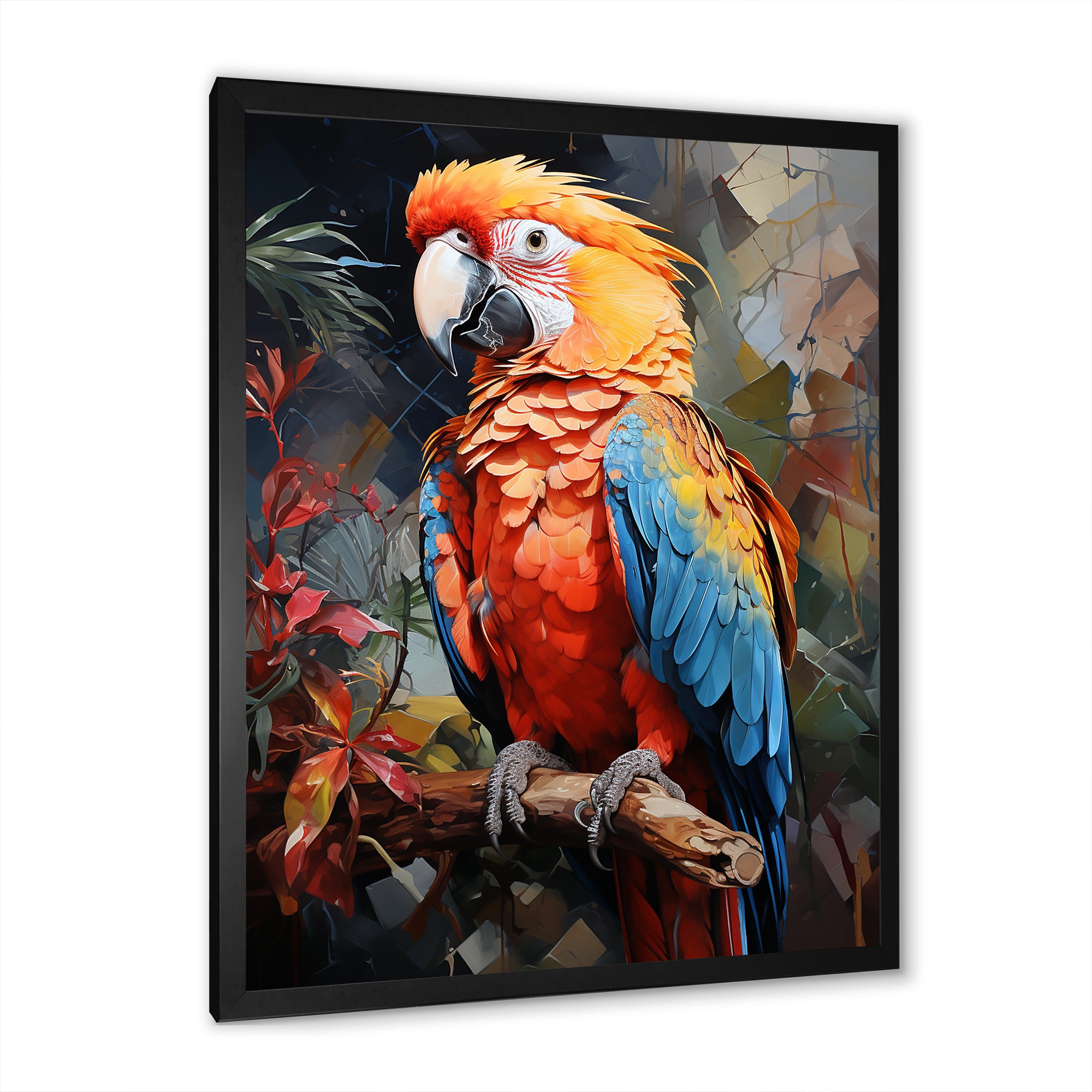 Parrot Tropical Flamboyance - Coral Parrot Wall Art