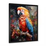 Parrot Tropical Flamboyance - Coral Parrot Wall Art