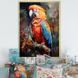 Parrot Tropical Flamboyance - Coral Parrot Wall Art