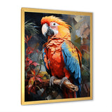 Parrot Tropical Flamboyance - Coral Parrot Wall Art