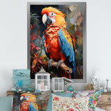Parrot Tropical Flamboyance - Coral Parrot Wall Art