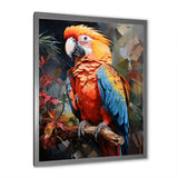 Parrot Tropical Flamboyance - Coral Parrot Wall Art