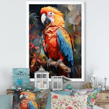 Parrot Tropical Flamboyance - Coral Parrot Wall Art