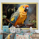 Parrot Tropical Harmony - Yellow Parrot Wall Art