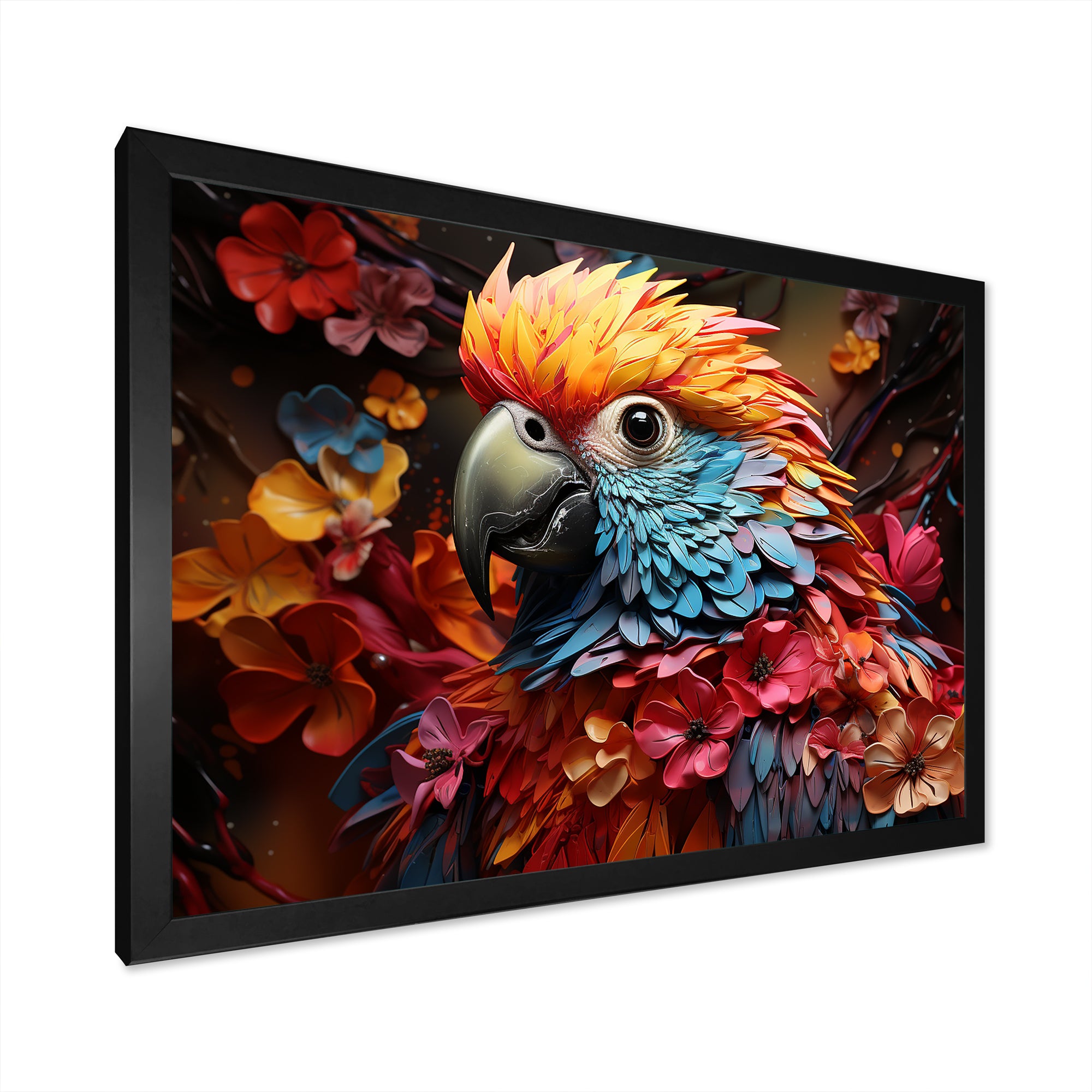 Parrot S Tropical Rhapsody - Parrot Large Canvas Wall Art