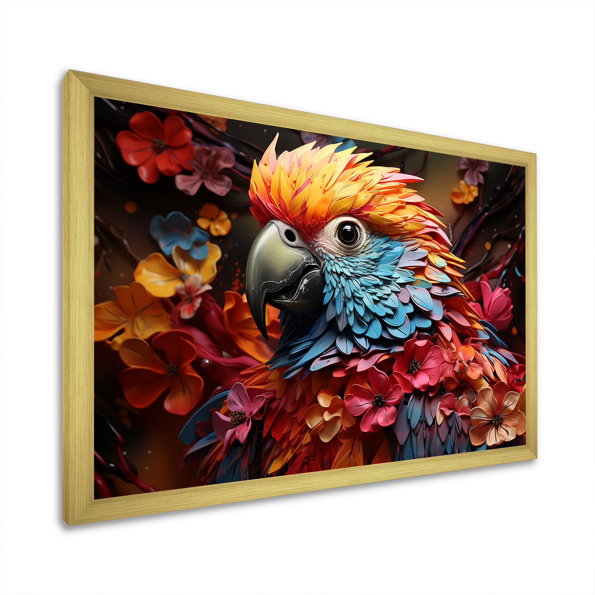 Parrot S Tropical Rhapsody - Parrot Large Canvas Wall Art