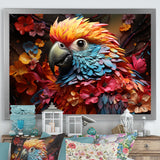 Parrot S Tropical Rhapsody - Parrot Large Canvas Wall Art