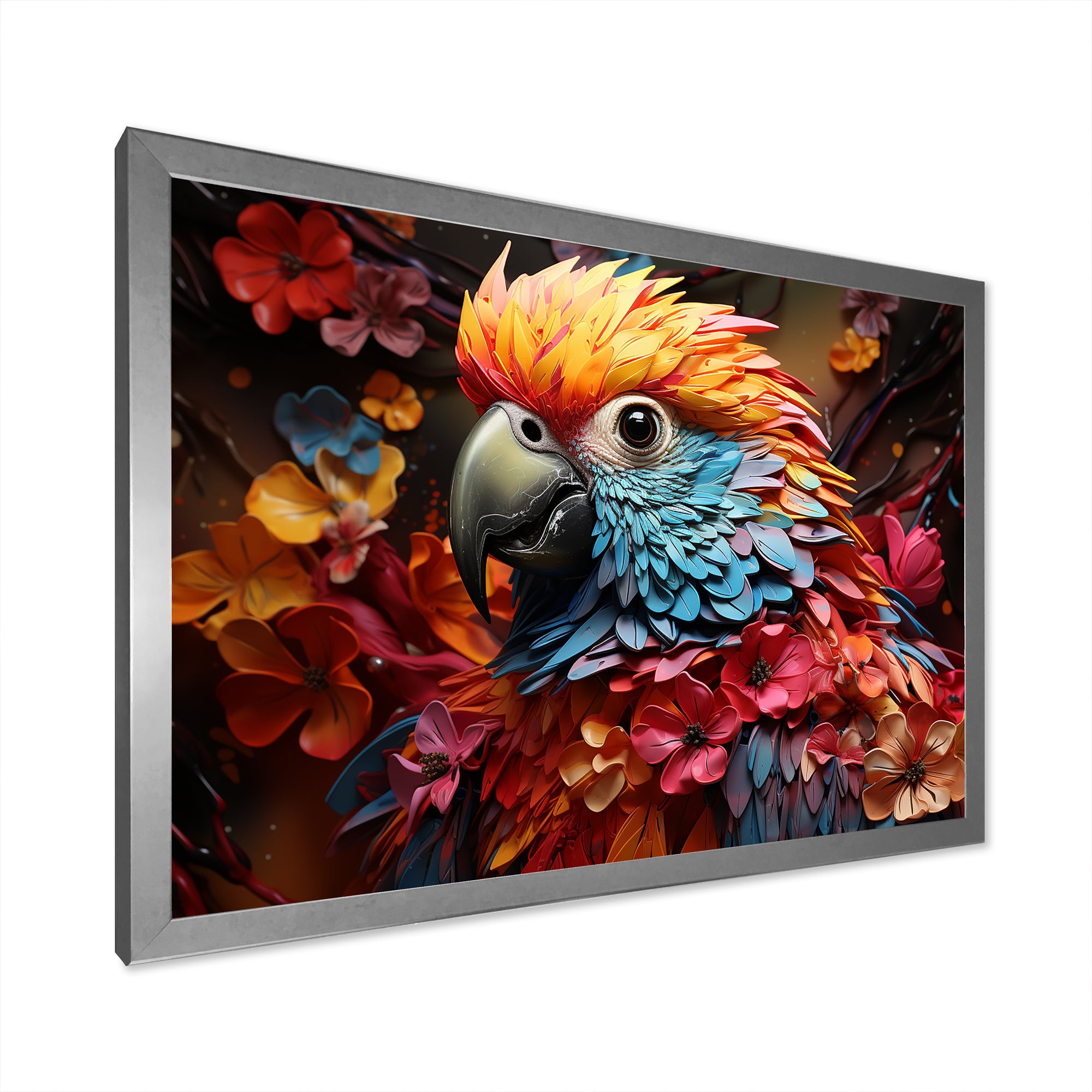 Parrot S Tropical Rhapsody - Parrot Large Canvas Wall Art