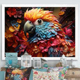 Parrot S Tropical Rhapsody - Parrot Large Canvas Wall Art