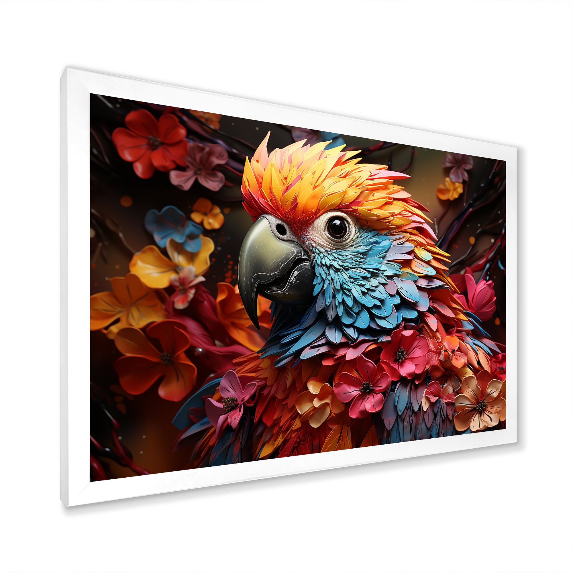 Parrot S Tropical Rhapsody - Parrot Large Canvas Wall Art