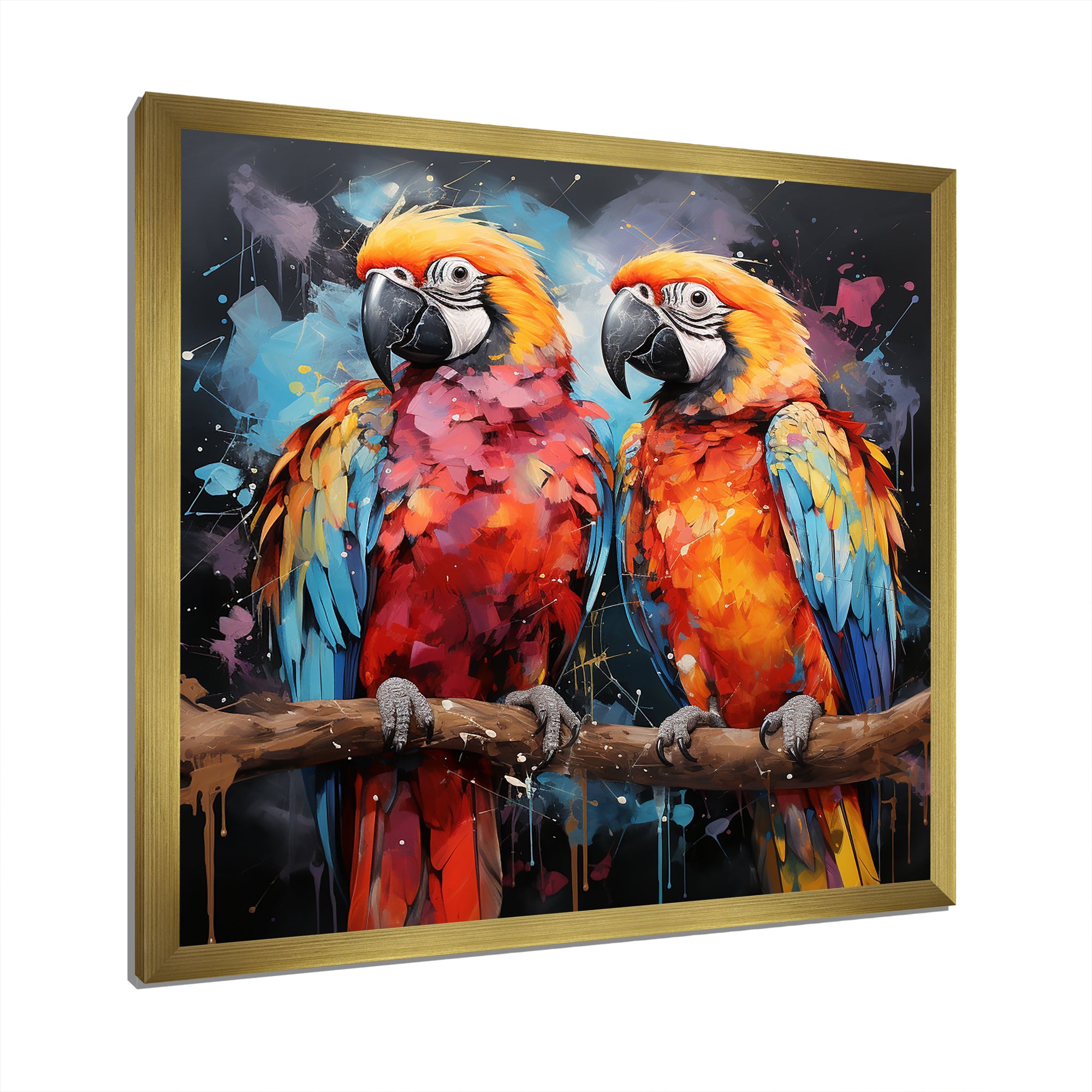 Vibrant Duets Parrot S - Parrot Wall Art Prints