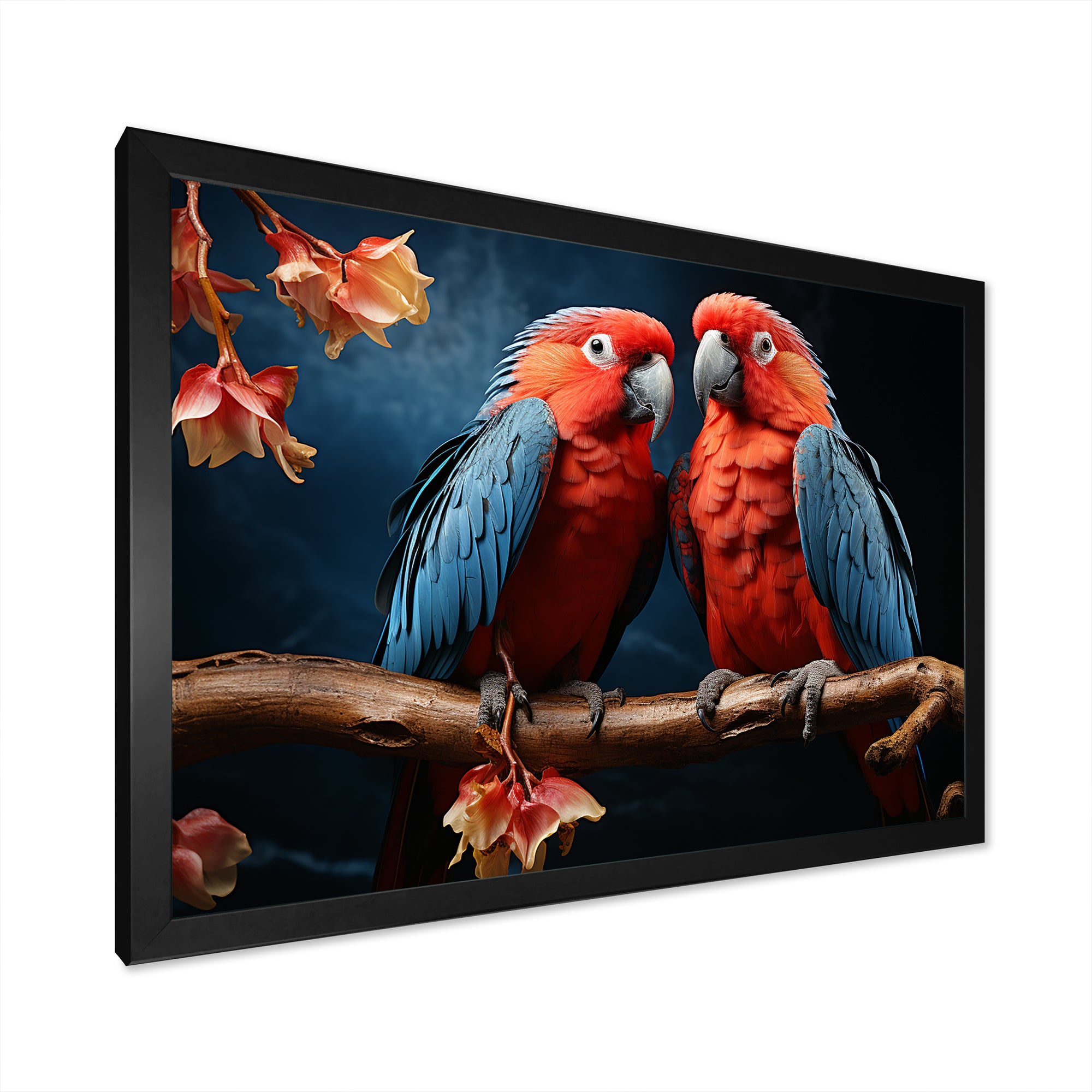 Parrot S Vivid Conversations - Coral Parrot Wall Art
