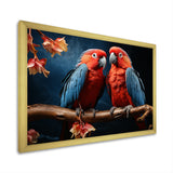 Parrot S Vivid Conversations - Coral Parrot Wall Art