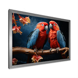 Parrot S Vivid Conversations - Coral Parrot Wall Art