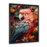 Parrot S Feathers Of The Tropics - Parrot Large Canvas Wall Art